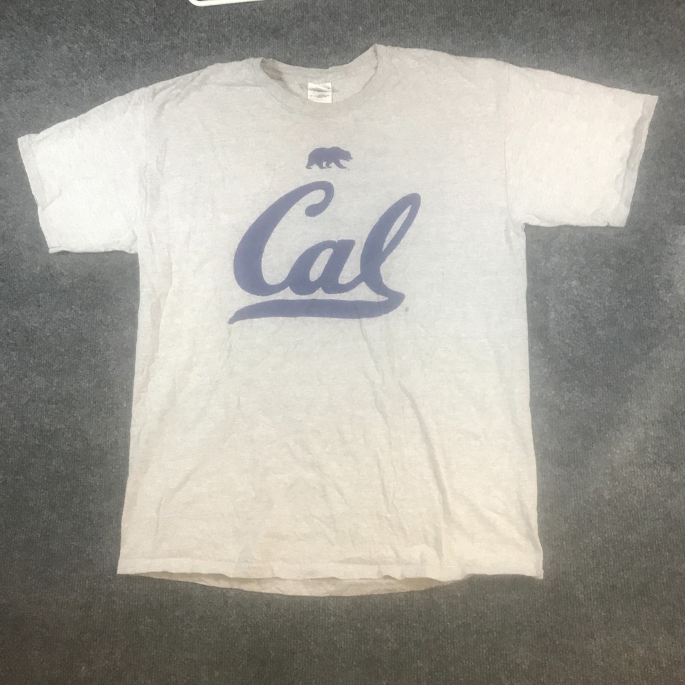 Gildan California Golden Bears NCAA T-Shirt Mens Large Heather Gray Ultra Cotton
